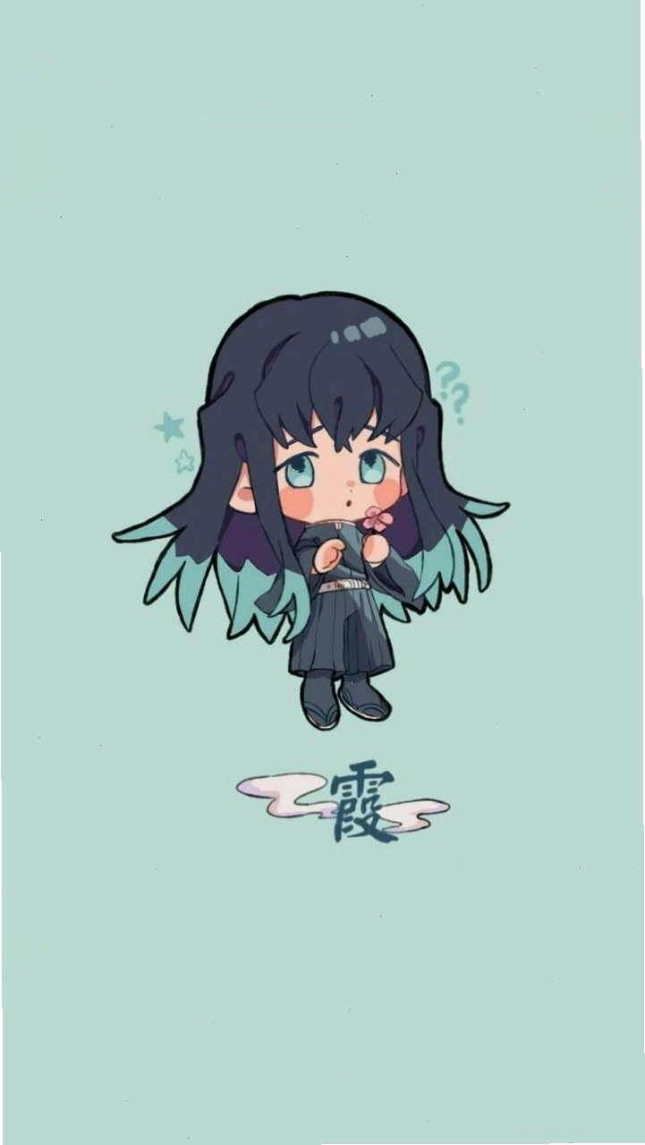 Muichiro Tokito phiên bản chibi đang nhìn xa xăm