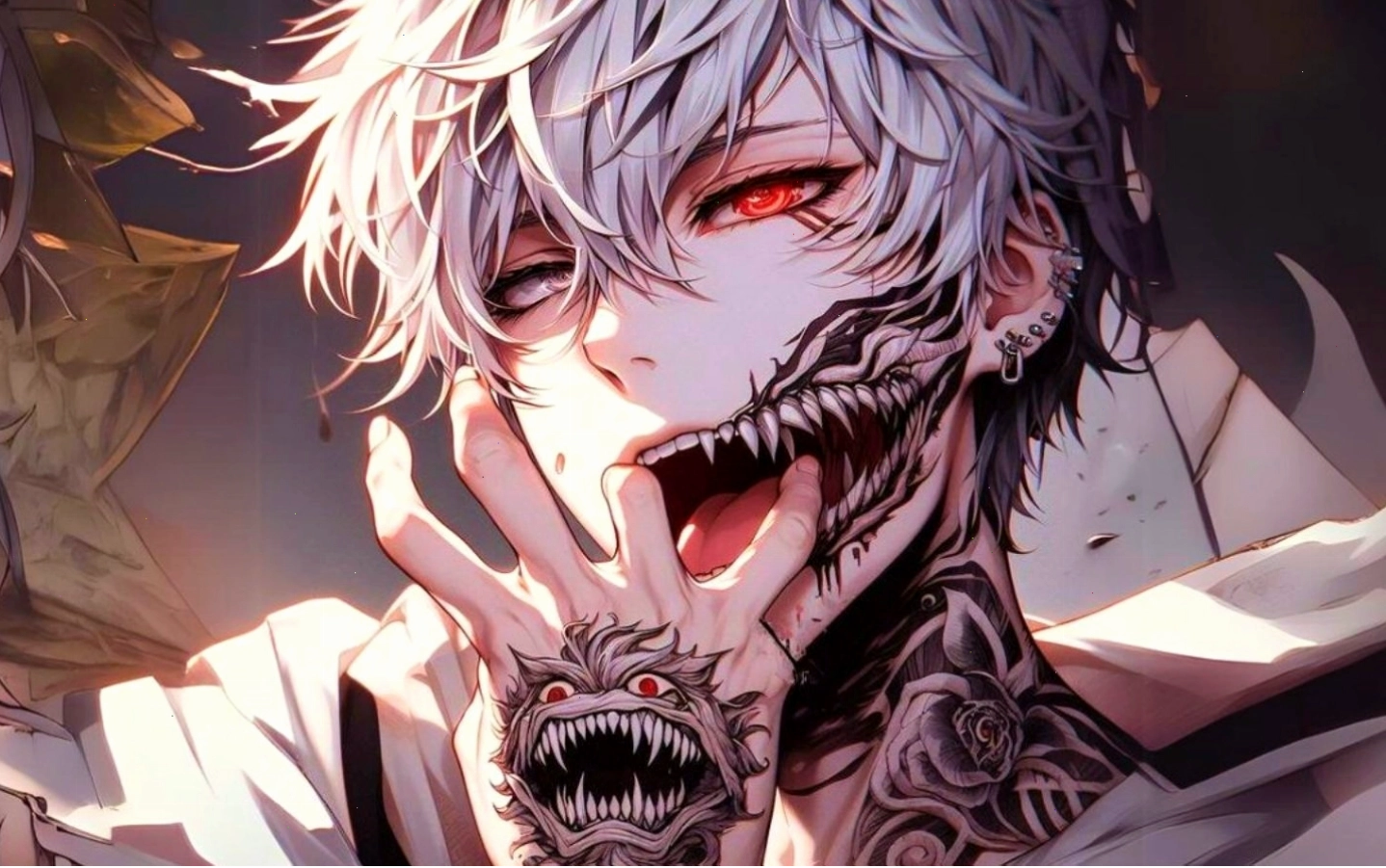 Nhân vật anime buồn đầy lạnh lùng và cuốn hút trong gam màu đen trắng
