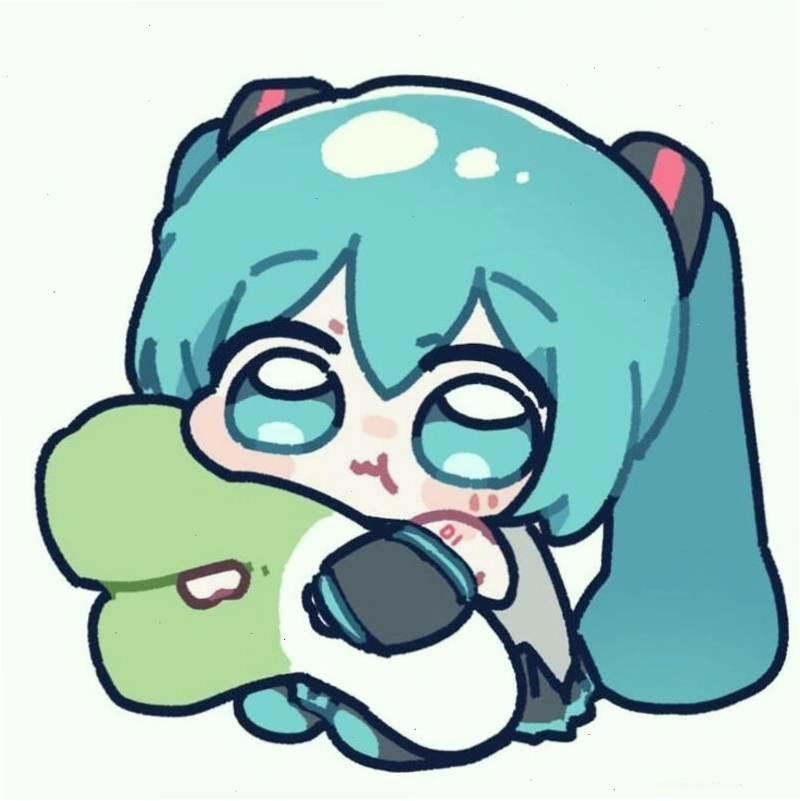 Nhân vật anime chibi girl đã được tô màu và thêm hiệu ứng