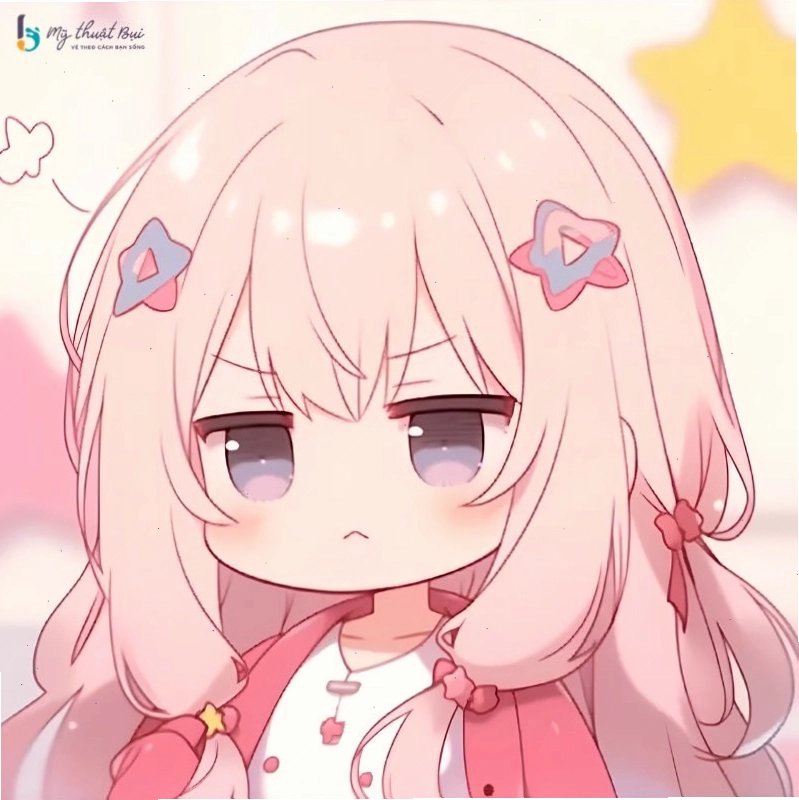 Nhân vật anime nữ mặc đồng phục học sinh, toát lên vẻ ngây thơ