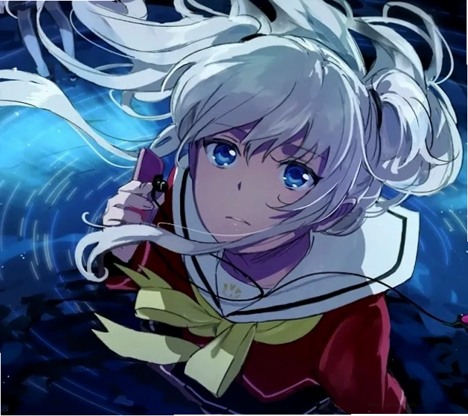 Nhân vật anime nữ với mái tóc hồng quyến rũ