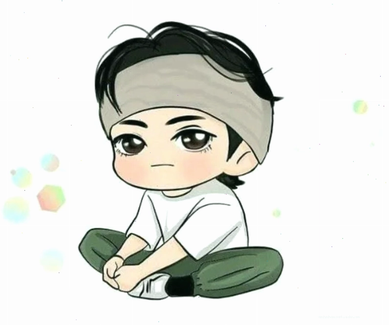 Nhân vật chibi nam cute với biểu cảm đáng yêu