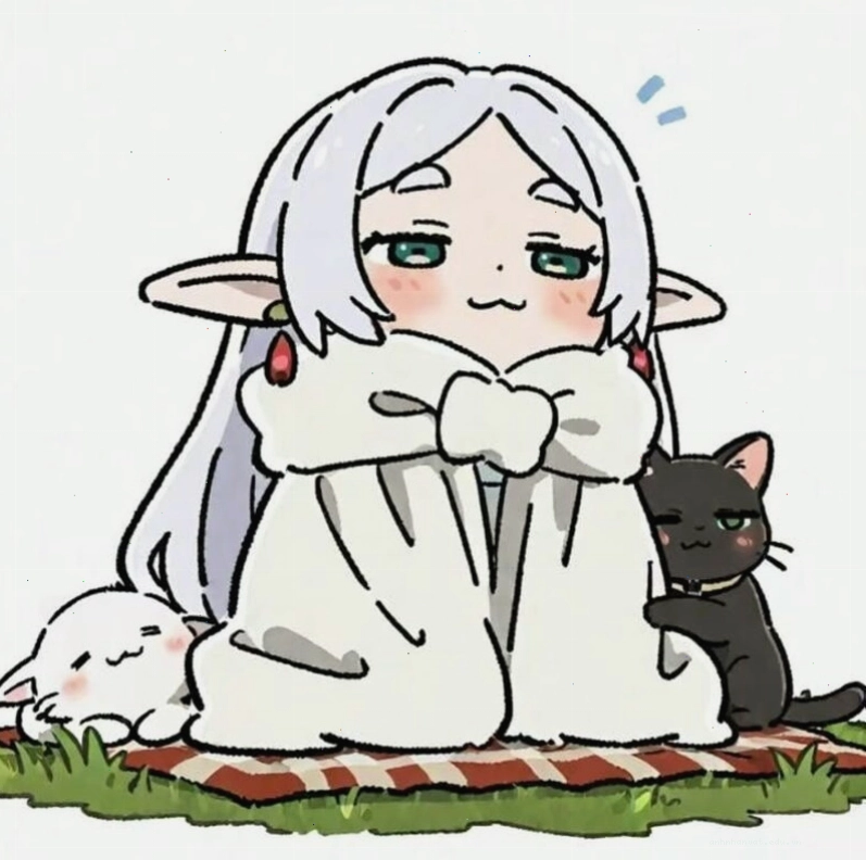 Nhân vật chibi nữ đang chơi đùa cùng thú cưng