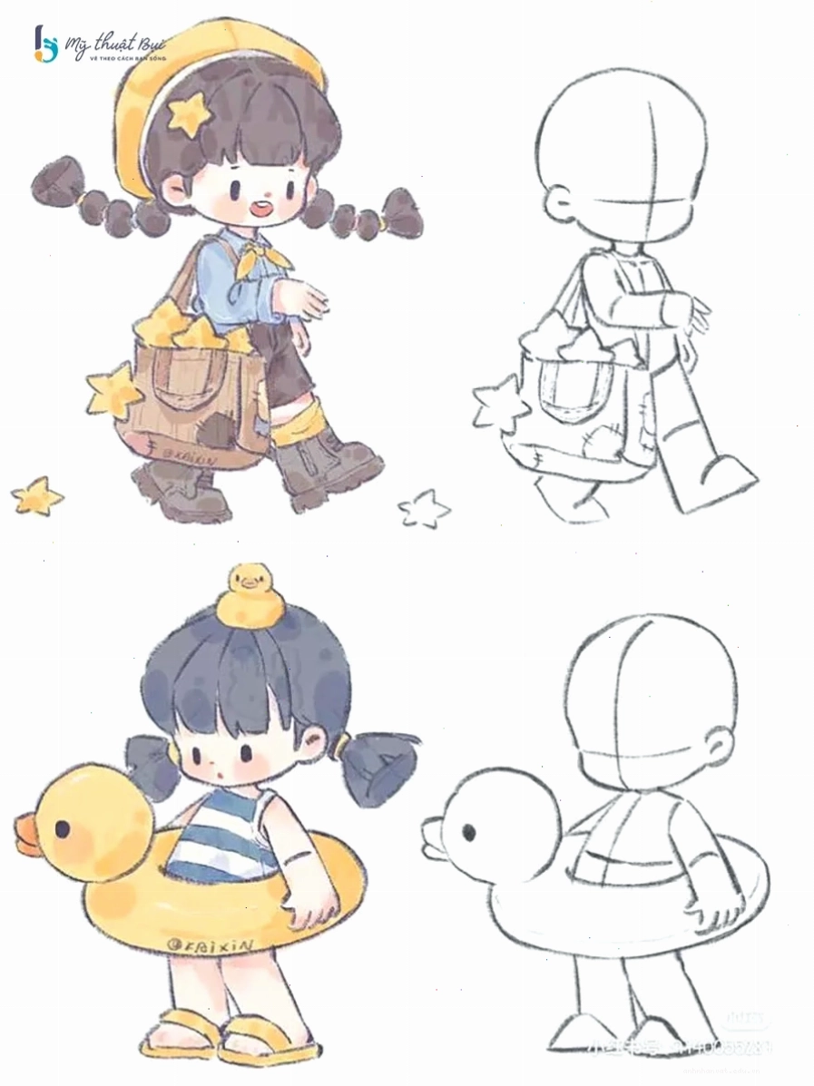 Nhân vật chibi nữ hoàn chỉnh