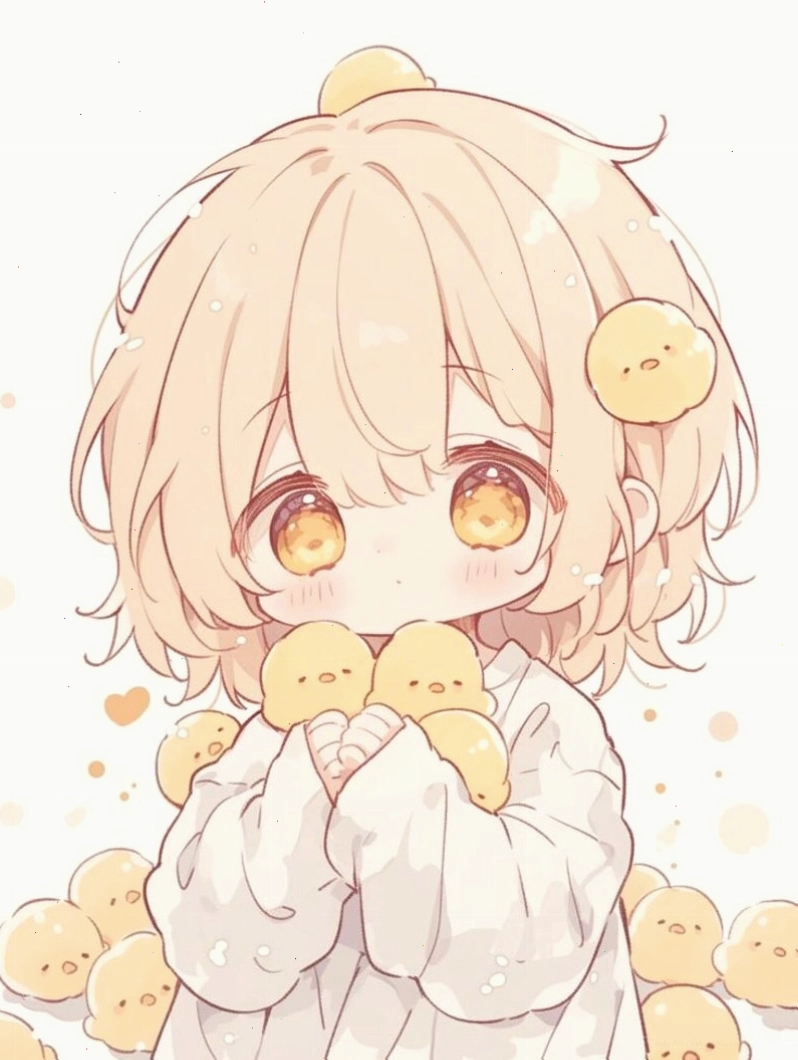 Nhân vật chibi nữ hoàn chỉnh với phong cách màu sắc tươi tắn