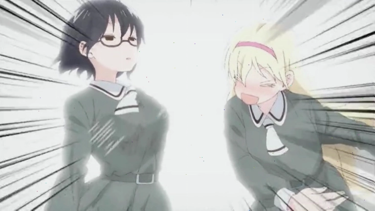 Olivia tát ngực Kasumi trong Asobi Asobase