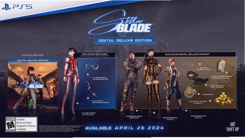 Phiên bản Deluxe của Stellar Blade với các vật phẩm đi kèm