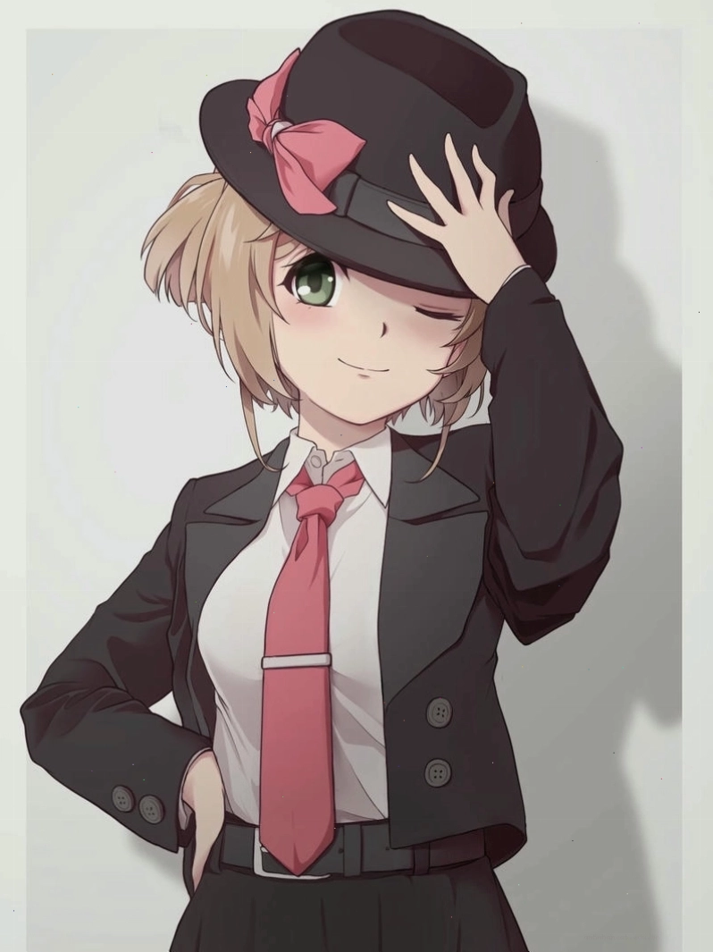 Sakura Kinomoto anime dễ thương với nụ cười rạng rỡ
