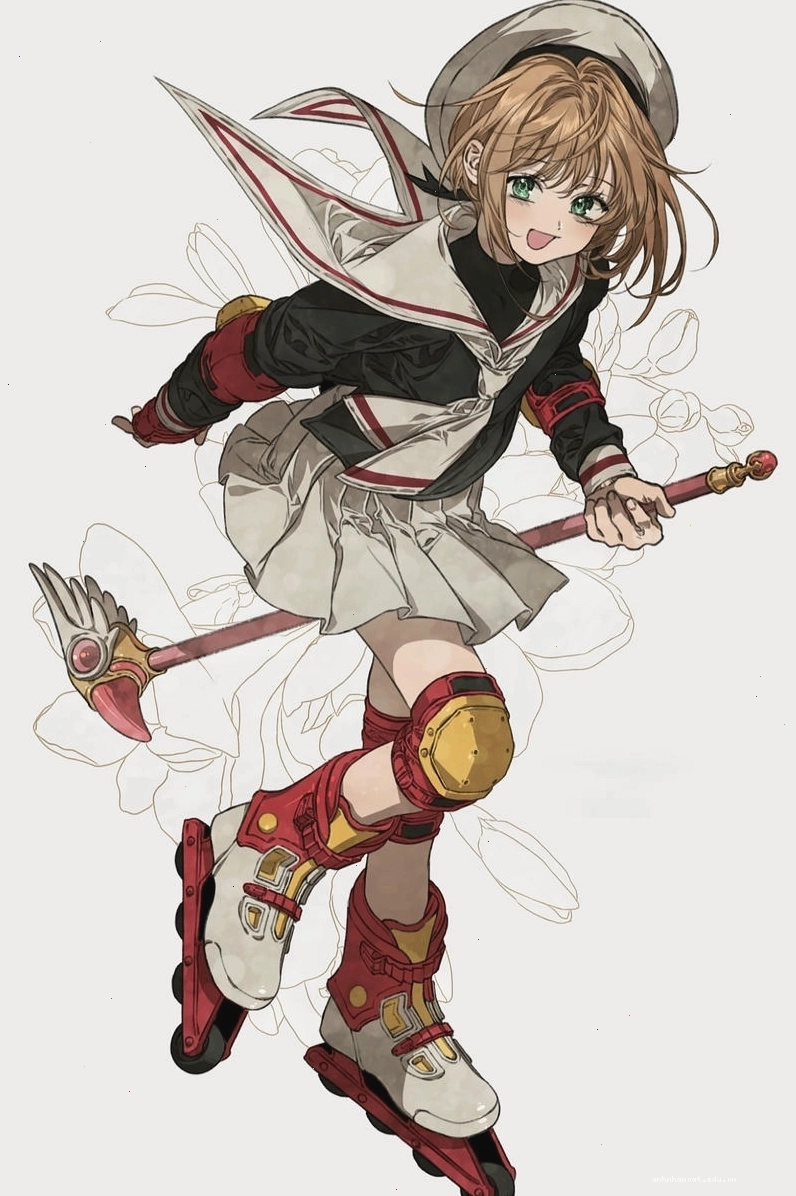 Sakura Kinomoto dễ thương anime trong một cảnh phim