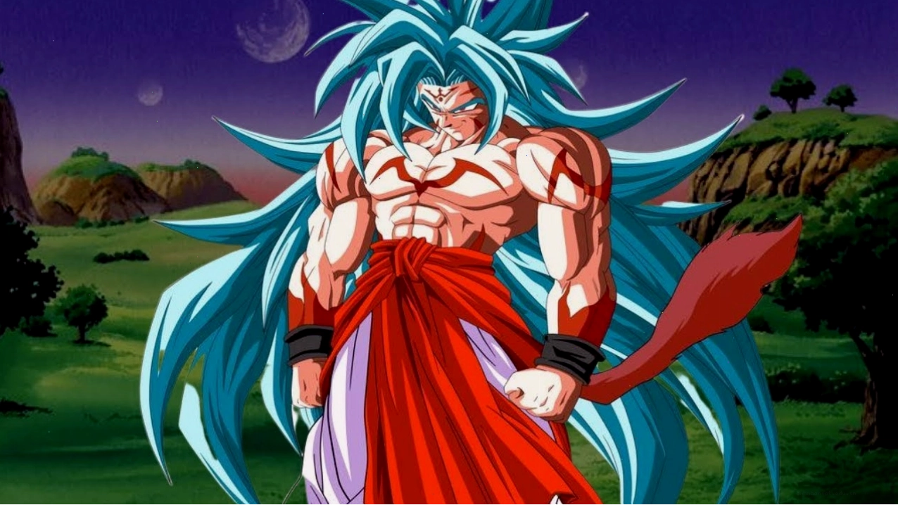 Songoku Super Saiyan 3 với mái tóc dài và năng lượng mạnh mẽ