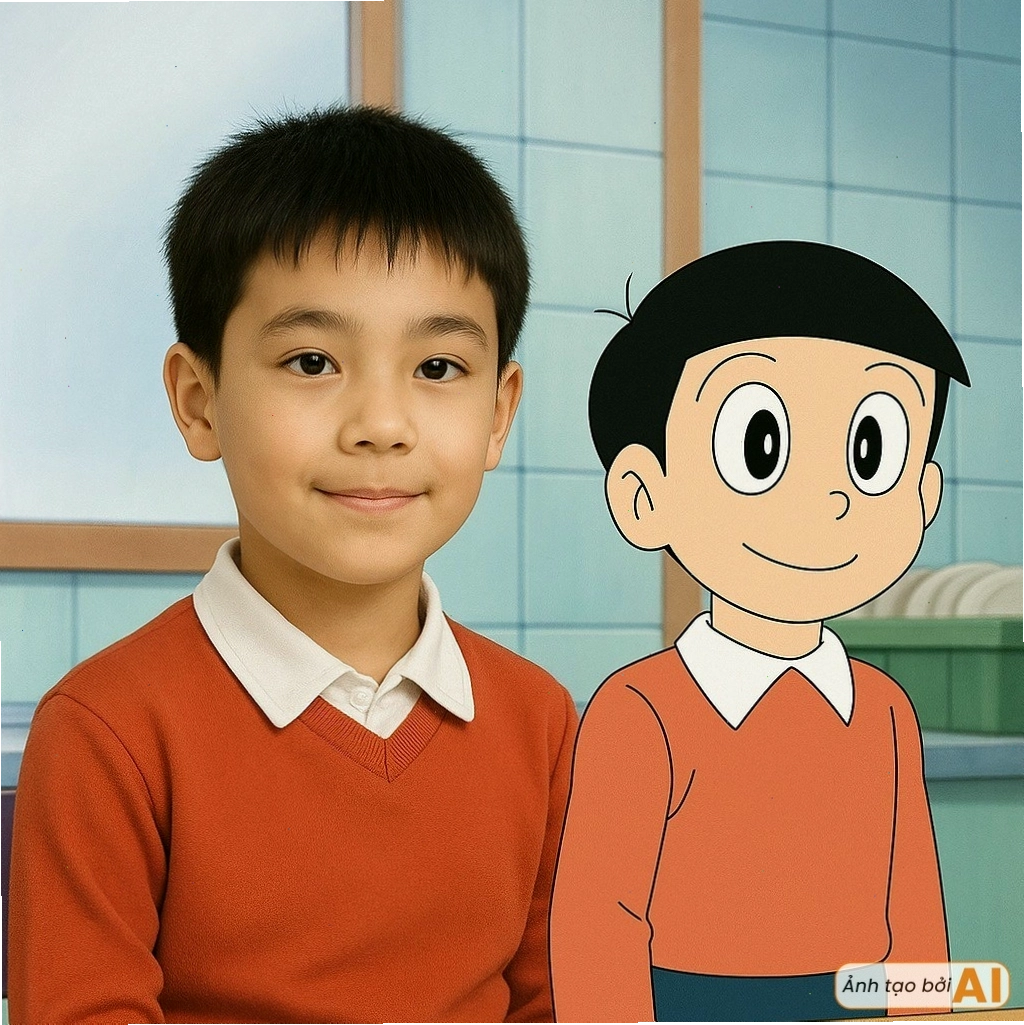Suneo phiên bản đời thực với vẻ mặt tinh ranh