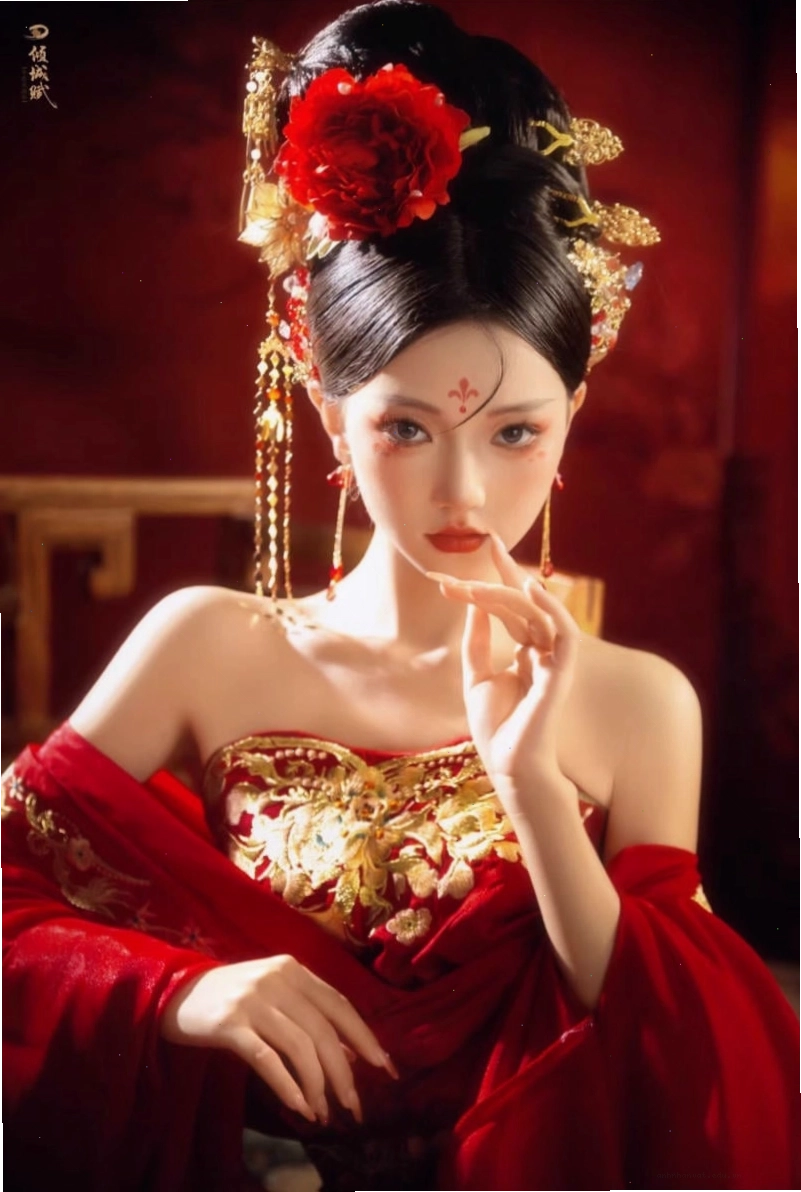 Trang phục cosplay cổ trang với nhiều chi tiết thêu tinh xảo