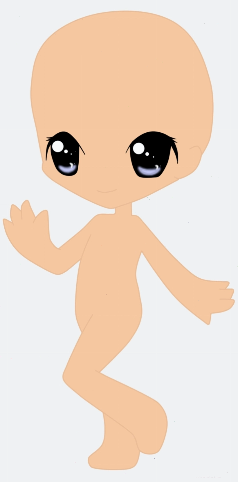 Vector anime chibi base dạng PNG, có thể co giãn tùy ý mà không giảm chất lượng