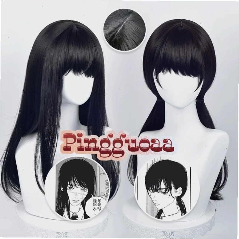 Wig cosplay Asa Mitaka dài 65cm màu đen, chịu nhiệt tốt