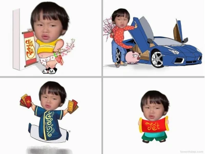 Biến Hóa Bé Gái Với Hình Chibi Ghép Mặt Độc Đáo